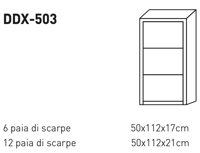Scarpiera con 3 ante a ribalta DDX-503 by Max Meroni